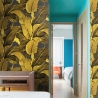 Goldene florale Tapete für Badezimmer und Schlafzimmer Bananenblätter Angebot