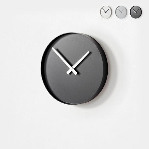 Runde Wanduhr 25 cm aus Metall, modernes Design Tokei Aktion