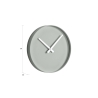 Runde Wanduhr 25 cm aus Metall, modernes Design Tokei Lagerbestand