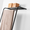 Schwarzer Wandgarderobe Toru aus Metall Angebot