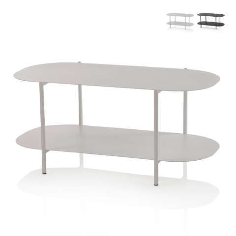 Moderner Couchtisch aus Metall mit Ablage Vitko Aktion