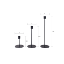 3-teiliges Set schwarze Metall-Kerzenhalter im minimalistischen Zen-Stil Angebot