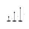3-teiliges Set schwarze Metall-Kerzenhalter im minimalistischen Zen-Stil Angebot