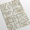 Moderne weiße Tapete mit künstlerischem Design und schwarzen Graffiti-Streifen Katalog