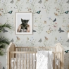 Tapete mit floralen Naturmotiven für Kinderzimmer und Wohnzimmer Schmetterlinge Verkauf