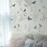 Tapete mit floralen Naturmotiven für Kinderzimmer und Wohnzimmer Schmetterlinge Rabatte