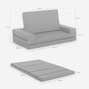 Schlafsofa 2-Sitzer, platzsparend zusammenklappbar, Stoff Miranda 