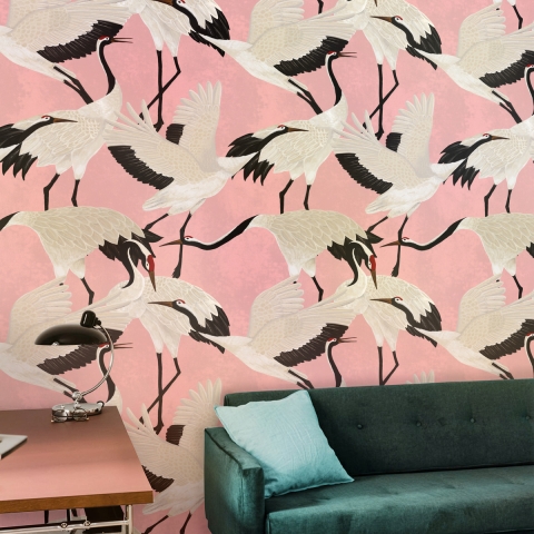 Elegante selbstklebende Tapete für Wohnzimmer Aironi Rosa Aktion
