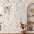 Elegante Blumen-Tapete für Wohnzimmer Bosco Tropicale Beige Aktion
