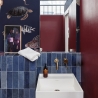 Moderne realistische Tapete mit maritimem Design Blaue Tropische Fische Verkauf