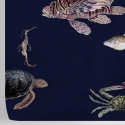 Moderne realistische Tapete mit maritimem Design Blaue Tropische Fische Rabatte
