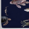 Moderne realistische Tapete mit maritimem Design Blaue Tropische Fische Rabatte