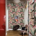 Exklusive Dschungel-Florale Tapete Bosco Tropicale Rosa Aktion