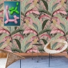 Exklusive Dschungel-Florale Tapete Bosco Tropicale Rosa Sales