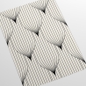 Vintage Art Déco Tapete mit geometrischem Design in Schwarz-Weiß Katalog