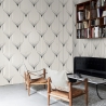 Vintage Art Déco Tapete mit geometrischem Design in Schwarz-Weiß Verkauf