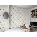 Vintage Art Déco Tapete mit geometrischem Design in Schwarz-Weiß Rabatte