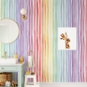 Bunte selbstklebende Tapete für Kinderzimmer Rainbow Streifen Verkauf