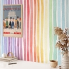Bunte selbstklebende Tapete für Kinderzimmer Rainbow Streifen Angebot