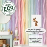 Bunte selbstklebende Tapete für Kinderzimmer Rainbow Streifen Katalog
