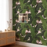 Florale Dschungel-Tapete für Wohnzimmer Rosa Bananenblätter Angebot
