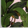 Florale Dschungel-Tapete für Wohnzimmer Rosa Bananenblätter Sales