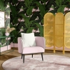 Florale Dschungel-Tapete für Wohnzimmer Rosa Bananenblätter Verkauf