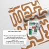 Selbstklebende Tapete geometrisches Design Abstrakt Weiß und Haselnuss Rabatte