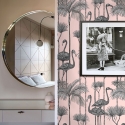 Raffinierte rosa selbstklebende Tapete für Wohnzimmer Pellicani Angebot