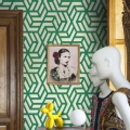 Selbstklebende Tapete für moderne Wohnzimmer Geometrica Grün Aktion