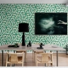 Selbstklebende Tapete für moderne Wohnzimmer Geometrica Grün Sales