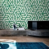 Selbstklebende Tapete für moderne Wohnzimmer Geometrica Grün Rabatte