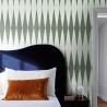 Grüne Tapete mit vintage geometrischem Design für Wohnzimmer Chevron Verkauf