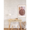 Moderne Design-Tapete für Wohnzimmer in Weiß und Grau Angebot