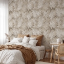 Elegante beige florale Tapete für Schlafzimmer Foglie Edera Verkauf