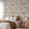 Elegante beige florale Tapete für Schlafzimmer Foglie Edera Verkauf