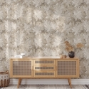 Elegante beige florale Tapete für Schlafzimmer Foglie Edera Sales