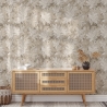 Elegante beige florale Tapete für Schlafzimmer Foglie Edera Sales
