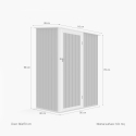 Gartenbox Verzinktes Graues Metallwerkzeughaus 143x89x186cm Amalfi Preis
