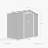 Gartenhausbox aus Blech für Werkzeuge 213x127x195cm Chalet Nature Maße