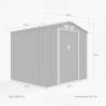 Box In Grau Verzinktem Blech Gartenwerkzeughaus 213x191x195cm St.Moritz Maße