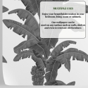 Tapete Urban Jungle Pflanzen Weiß und Grau Exotische Palmen Angebot