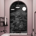 Elegante Tapete in Grau und Schwarz für das Wohnzimmer Nuvole Vintage Aktion