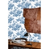 Vintage Tapete mit Waldmotiv in Weiß und Blau Toile de Jouy Blu Angebot