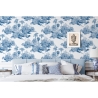 Vintage Tapete mit Waldmotiv in Weiß und Blau Toile de Jouy Blu Katalog