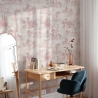 Vintage-Tapete mit rosa Landschaftsmotiven für Wohnzimmer Toile de Jouy Rosa Verkauf