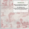 Vintage-Tapete mit rosa Landschaftsmotiven für Wohnzimmer Toile de Jouy Rosa Lagerbestand