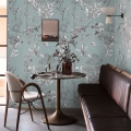 Elegante Tapete mit Blättermotiv Schlafzimmer Florale Illustrationen Aktion