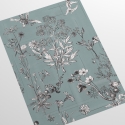 Elegante Tapete mit Blättermotiv Schlafzimmer Florale Illustrationen Sales
