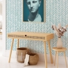 Vintage Künstlerische Tapete für Wohnzimmer Geometrisches Design Azzurra Verkauf